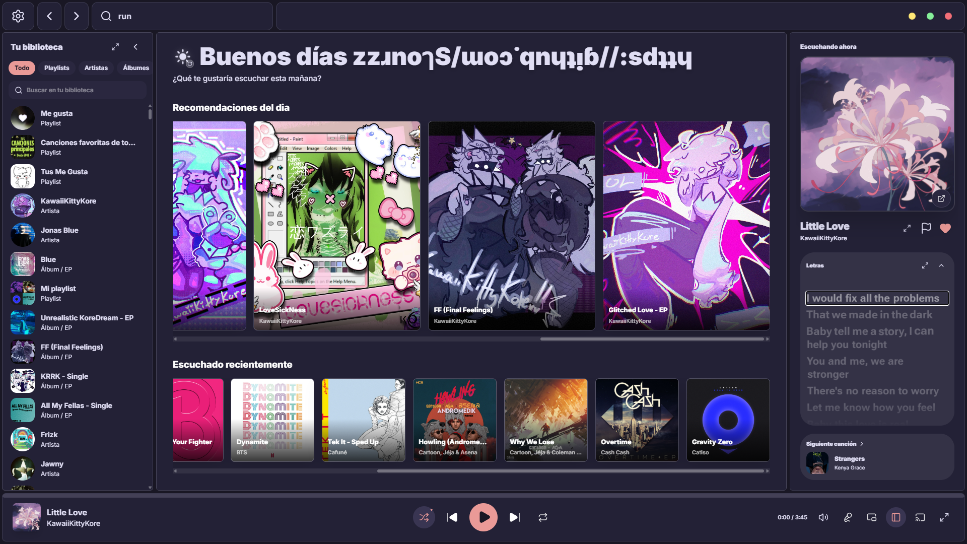 Vista previa del tema Cherry Pink