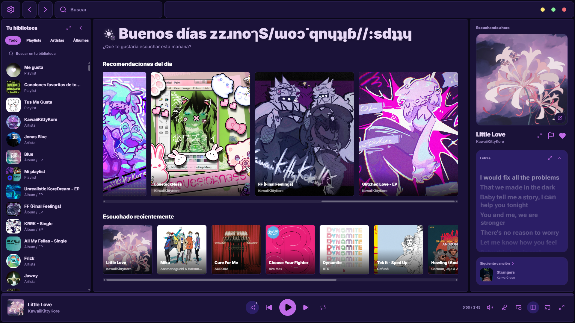 Vista previa del tema Dark Beach